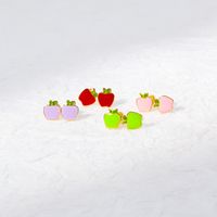 Fashion Apple Stainless Steel Ear Studs main image 1
