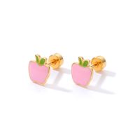 Fashion Apple Stainless Steel Ear Studs main image 3