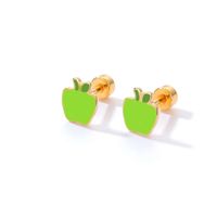 Fashion Apple Stainless Steel Ear Studs main image 7