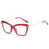Simple Style Color Block Crystal Square Frameless Optical Glasses sku image 8
