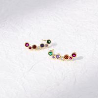 Mode Géométrique Le Cuivre Des Boucles D'oreilles Zircon Boucles D'oreilles En Cuivre main image 1