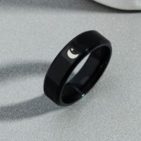 Simple Style Moon Stainless Steel Rings Plating Stainless Steel Rings sku image 1