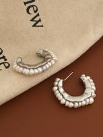 Fashion Geometric Copper Earrings Plating Artificial Pearls Copper Earrings main image 2