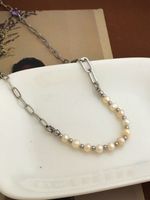 Mode Geometrisch Kupfer Halskette Perle Zirkon Kupfer Halsketten main image 5