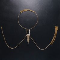 Fashion Geometric Alloy Plating Rhinestones Chest Necklace Body Chain main image 5