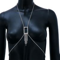 Fashion Geometric Alloy Plating Rhinestones Chest Necklace Body Chain main image 2