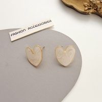 Fashion Heart Shape Alloy Stoving Varnish Ear Studs main image 5