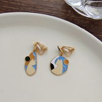 Cute Cat Alloy Plating Earrings sku image 2