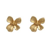 Simple Style Flower Alloy Plating Ear Studs main image 3