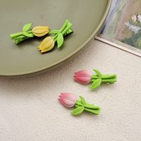 Sweet Flower Alloy Stoving Varnish Hair Clip 1 Piece main image 5