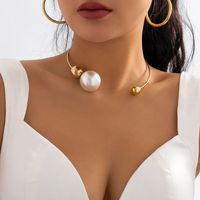 Einfacher Stil Geometrisch Legierung Perle Metall Halsband sku image 1