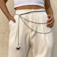 Simple Style Geometric Alloy Layered Plating Women's Chain Belts sku image 8