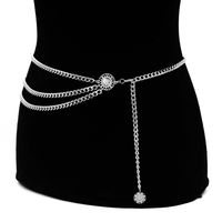 Simple Style Geometric Alloy Layered Plating Women's Chain Belts sku image 2