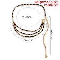 Simple Style Geometric Alloy Layered Plating Women's Chain Belts sku image 13