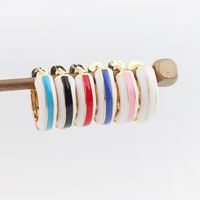 Retro C Shape Plating Copper Hoop Earrings main image 1