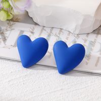 Wholesale Jewelry 1 Pair Cute Heart Shape Alloy Resin Ear Studs main image 4