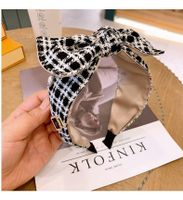 New Fashion Denim Print Cartoon Big Bowknot Cheap Headband Wholesale sku image 4