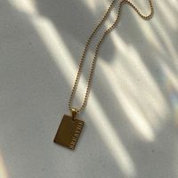 Einfacher Stil Brief Rostfreier Stahl Überzug Vergoldet Halskette sku image 1