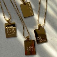 Simple Style Letter Stainless Steel Plating Gold Plated Necklace main image 2