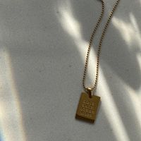 Einfacher Stil Brief Rostfreier Stahl Überzug Vergoldet Halskette sku image 3
