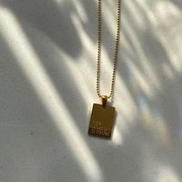 Einfacher Stil Brief Rostfreier Stahl Überzug Vergoldet Halskette sku image 4