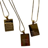 Simple Style Letter Stainless Steel Plating Gold Plated Necklace main image 4