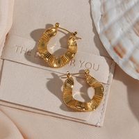 Simple Style Geometric Irregular Plating Stainless Steel Gold Plated Earrings main image 1