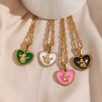 Fashion Heart Shape Stainless Steel Pendant Necklace Plating Stainless Steel Necklaces main image 6
