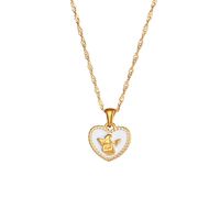 Fashion Heart Shape Stainless Steel Pendant Necklace Plating Stainless Steel Necklaces main image 5