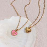 Fashion Heart Shape Stainless Steel Pendant Necklace Plating Stainless Steel Necklaces main image 3