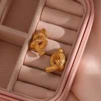 Simple Style Geometric Plating Stainless Steel Gold Plated Ear Studs main image 3