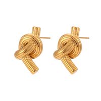 Simple Style Geometric Plating Stainless Steel Gold Plated Ear Studs main image 5
