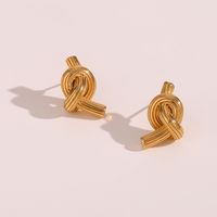 Simple Style Geometric Plating Stainless Steel Gold Plated Ear Studs main image 1