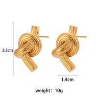Simple Style Geometric Plating Stainless Steel Gold Plated Ear Studs main image 2