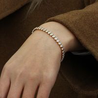 Simple Style Geometric Stainless Steel Plating Inlay Zircon Bracelets Necklace main image 4