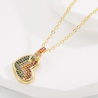 Fashion Devil's Eye Copper Necklace Inlay Zircon Copper Necklaces sku image 2