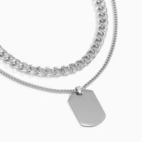 Mode Geometrisch Titan Stahl Geschichtete Halskette Edelstahl Halsketten main image 2