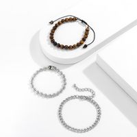 Fashion Geometric Alloy Metal Bracelets 3 Piece Set main image 2