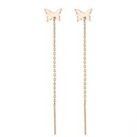 Vintage Style Butterfly Copper Drop Earrings Plating Copper Earrings 1 Pair main image 4