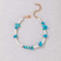 Sweet Multicolor Imitation Pearl Alloy Beaded Anklet main image 4
