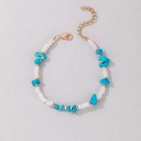 Sweet Multicolor Imitation Pearl Alloy Beaded Anklet main image 3