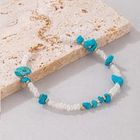 Sweet Multicolor Imitation Pearl Alloy Beaded Anklet main image 5