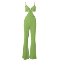 Streetwear Solid Color Polyester Full Length Backless Jumpsuits main image 6