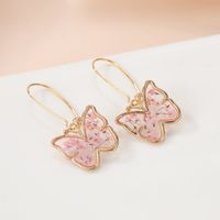 Cute Butterfly Copper Earrings Epoxy Copper Earrings main image 2