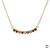 Elegant Heart Shape Copper Necklace Inlay Zircon Copper Necklaces main image 4