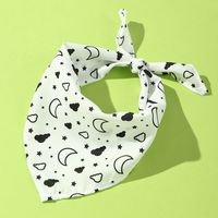 Dog Black And White Moon Cloud Scarf Saliva Towel main image 4