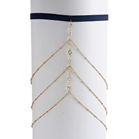 Sexy Irregular Artificial Crystal Alloy Wholesale Leg Chain main image 3