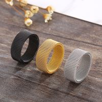 Simple Style Geometric Titanium Steel Plating 18K Gold Plated Women'S Rings main image 1