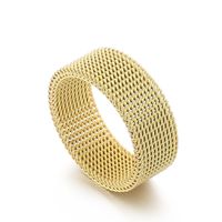 Simple Style Geometric Titanium Steel Plating 18K Gold Plated Women'S Rings main image 4