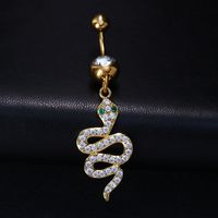 Fashion Snake Rhinestone Rhinestones Belly Ring main image 1